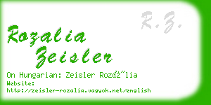 rozalia zeisler business card